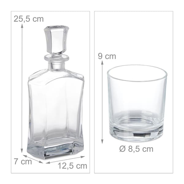 5-delad whiskyset Karaff och glas