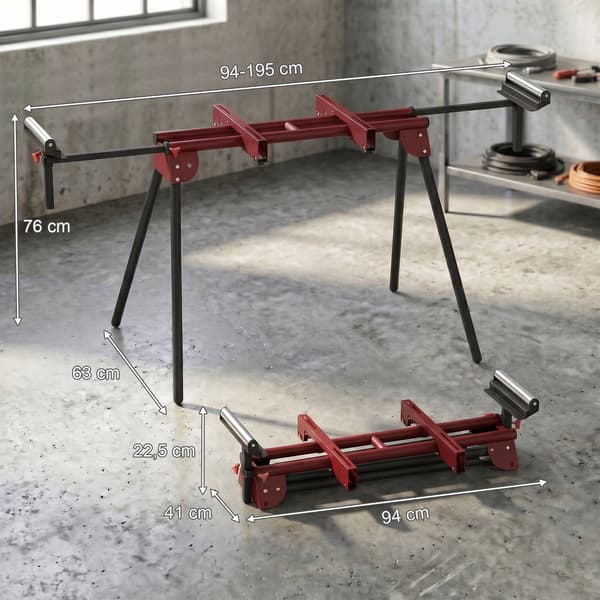 Universal geringsavstativ, foldbart, 150 kg kapacitet