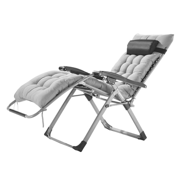 Zero Gravity-stol, justerbar 61 cm, 225 kg, grå