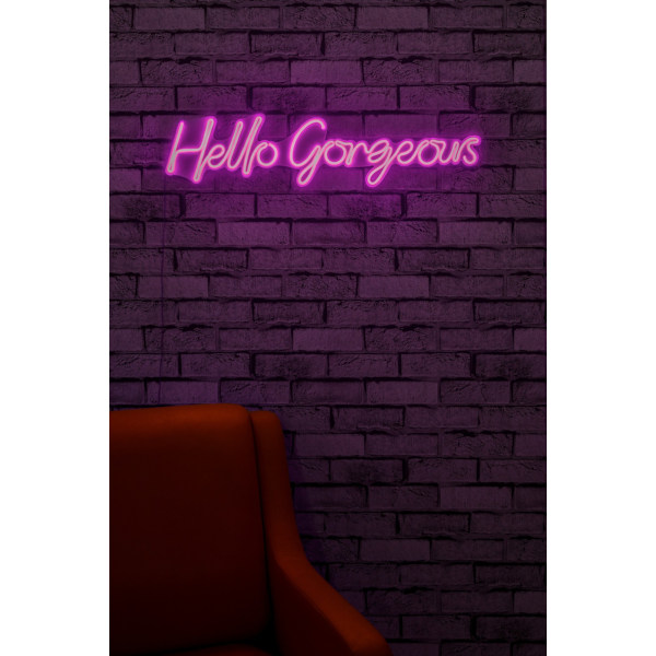 Dekorativ Plast Led-belysning Hello Gorgeous - Rosa