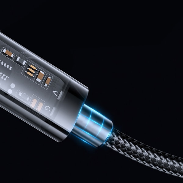iPhone USB - Lightning-kaapeli lataukseen ja tiedonsiirtoon 2,4A 20W 1,2m sininen