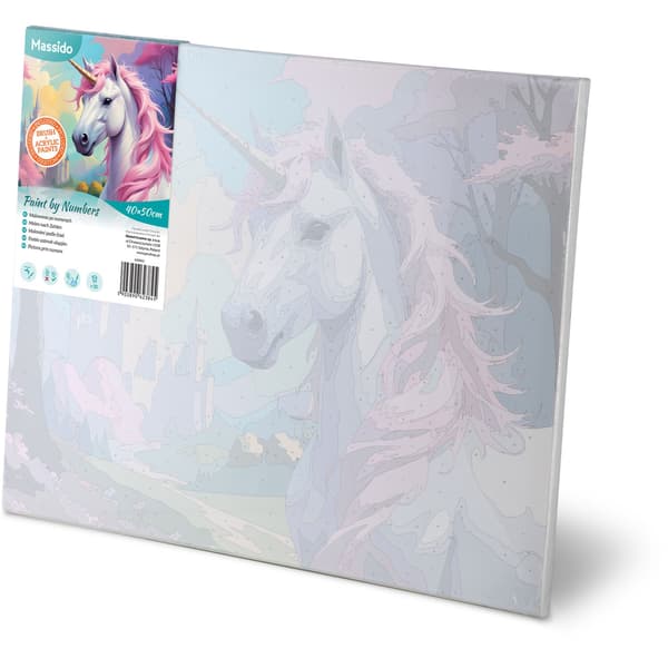 Maleri efter tal 40x50 cm Massido Unicorn
