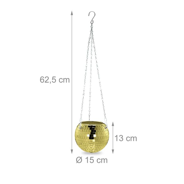 Discokula Hängande Planter – Speglad Ljuseffekt Kruka