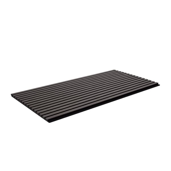 Akustiska paneler av trälameller, svart ek, 4-pack 23,6x47,2