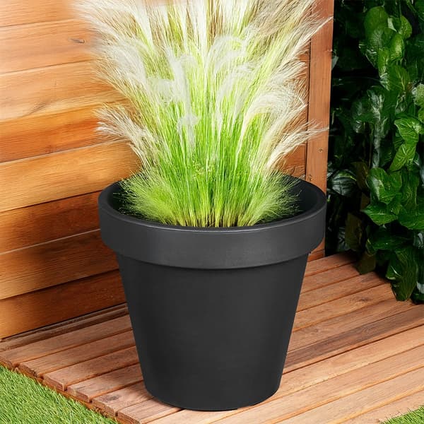 Havekrukke i plast sort rund 39 cm