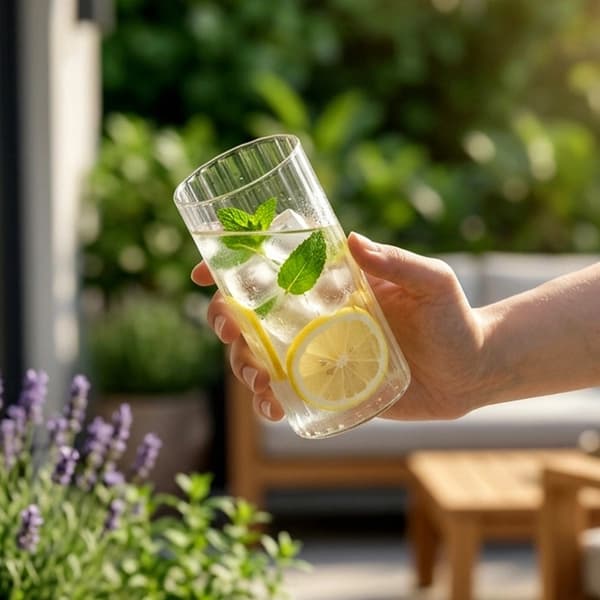 Glassæt, 360 ml, borosilikatglas, 6 dele