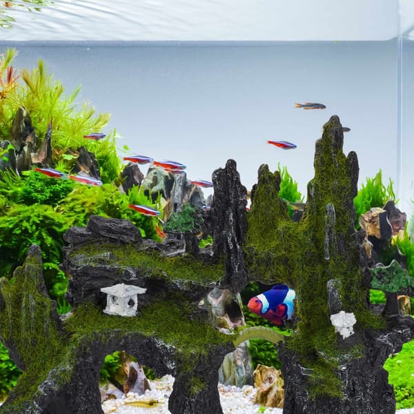 Akvarium dekoration, akvarie tilbehør sten