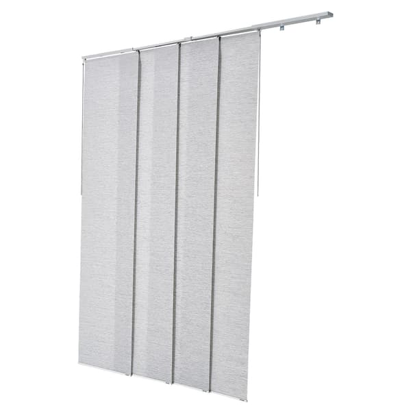 Panelskinnegardiner, 4 paneler, 116-218 cm skinne, grå
