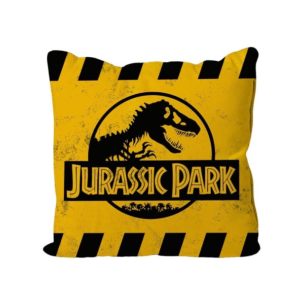 Jurassic Park Cushion Caution Yellow -logo 40 x 40 cm