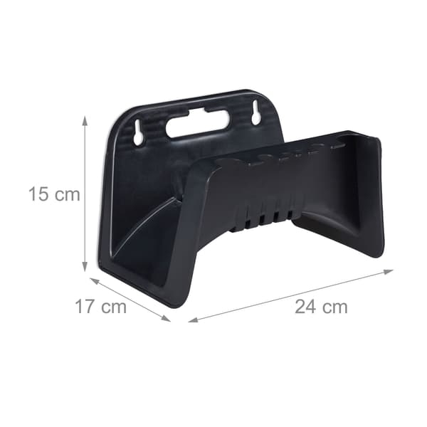 Slanghållare svart 2-pack