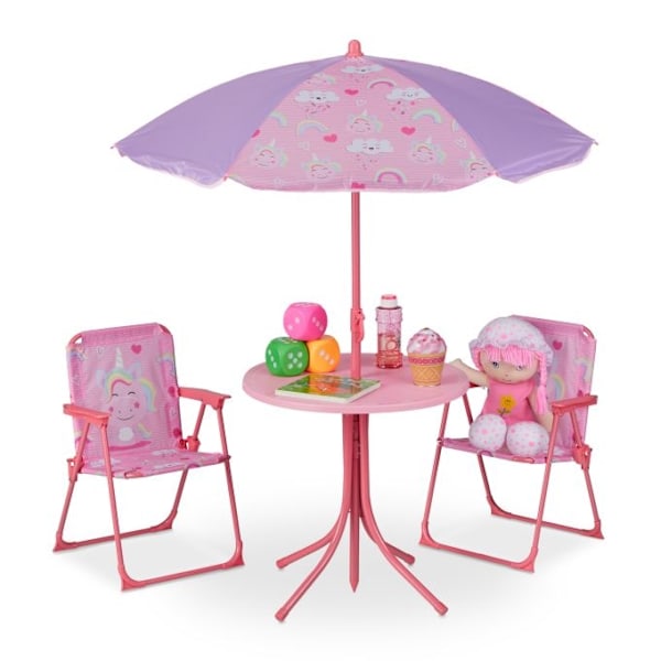 Camping Siddegruppe for børn med parasol