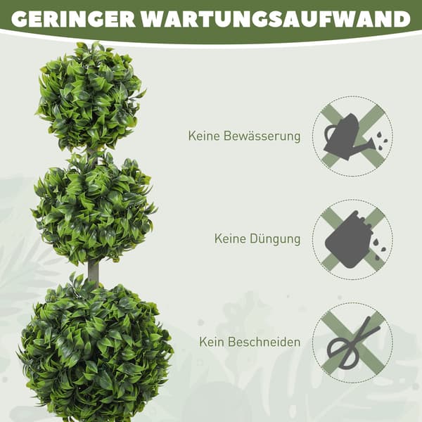 Kunstige potteplanter, UV-resistente, 100 cm høje