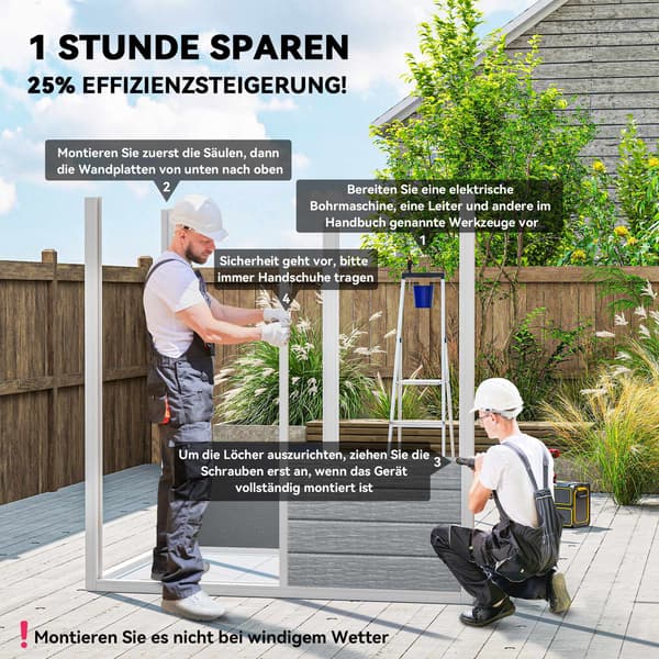 Utomhusförråd, 1,9 m², låsbar dörr, sluttande tak