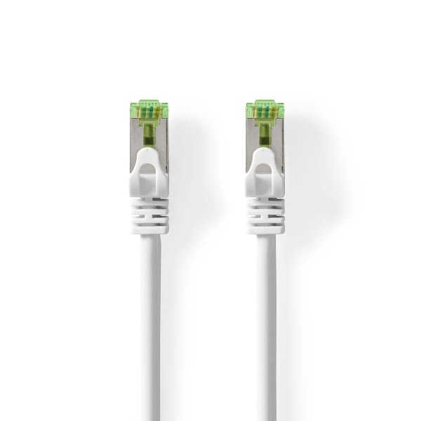 CAT7 netværkskabel | S/FTP | RJ45 Han | RJ45 Han | 10.0 m | Snagless | Runde | LSZH | Hvid | Konvolut