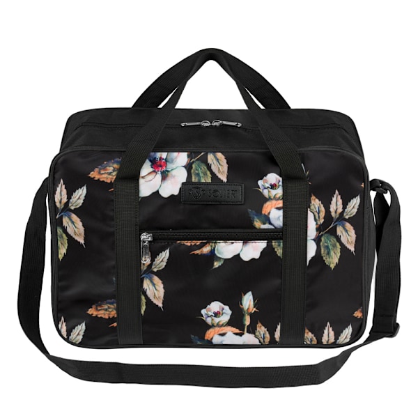 Handbagage till planet 40x25x20 Solier STB01 vita blommor