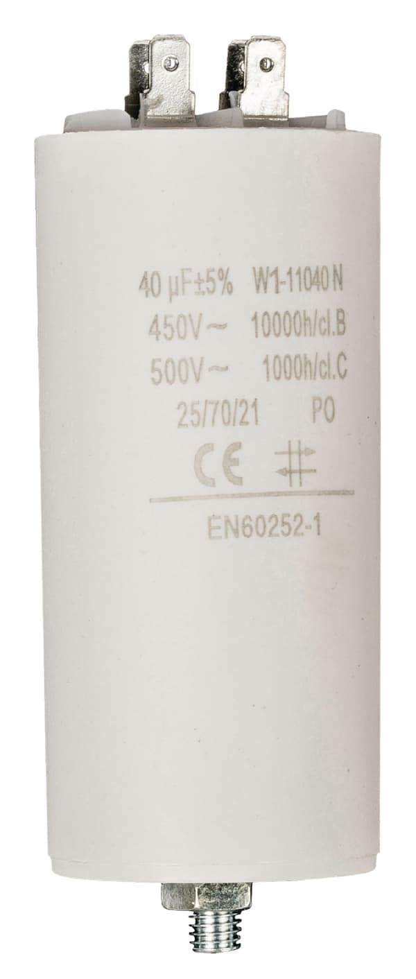 Kondensaattori 40.0uf / 450 v + Aarde