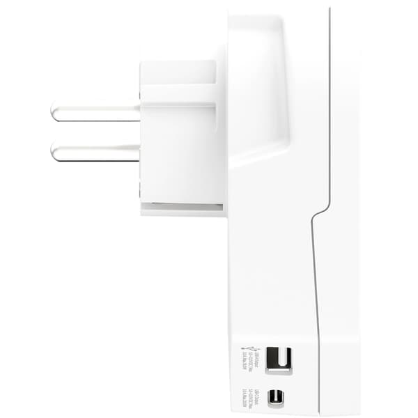 USB-A/USB-C 20 W maadoitettu sovitin Eurooppaan