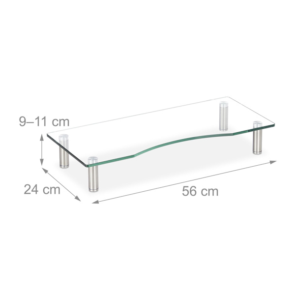 Skärmstativ i glas