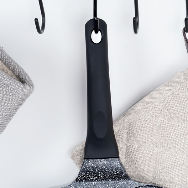 Granitæggeform 4 huller SORT LINE 19 cm