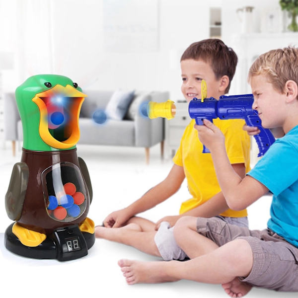 Duck Shooting Game Set för barn – 2 vapen, 48 skumbollar