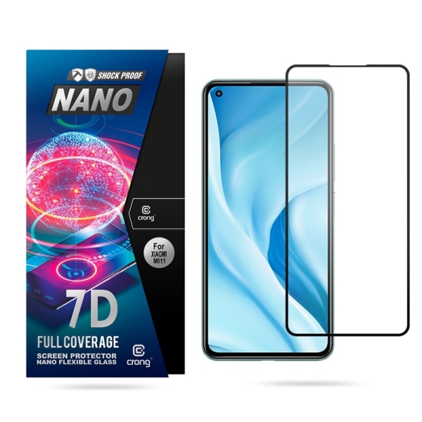 Crong 7D Nano Flexibelt glas – Hybridskärmskydd med full täcknin