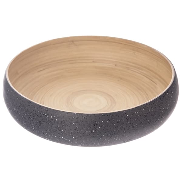 Bambuskål med granitlook - perfekt för frukt och servering