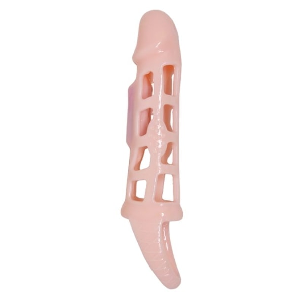 Baile - Penis Extender Cover med vibration og naturlig rem 13,5 Cm