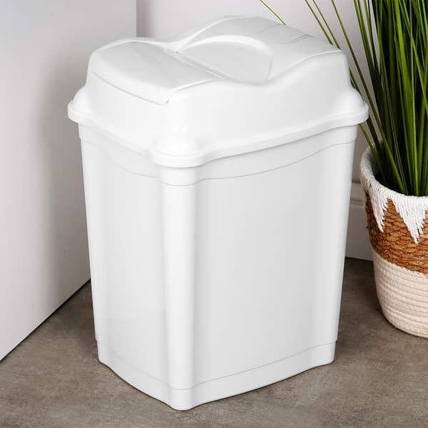 Plastsoptunna vit 16 l