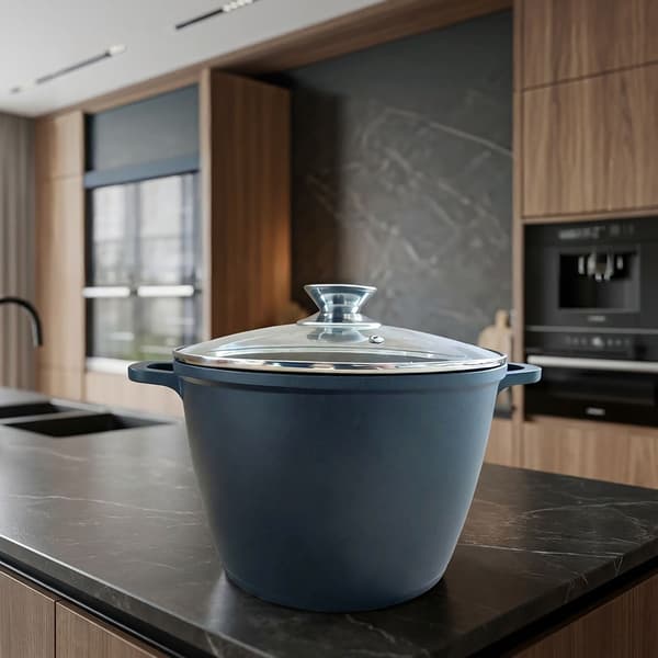 XXL non-stick soppgryta med glaslock