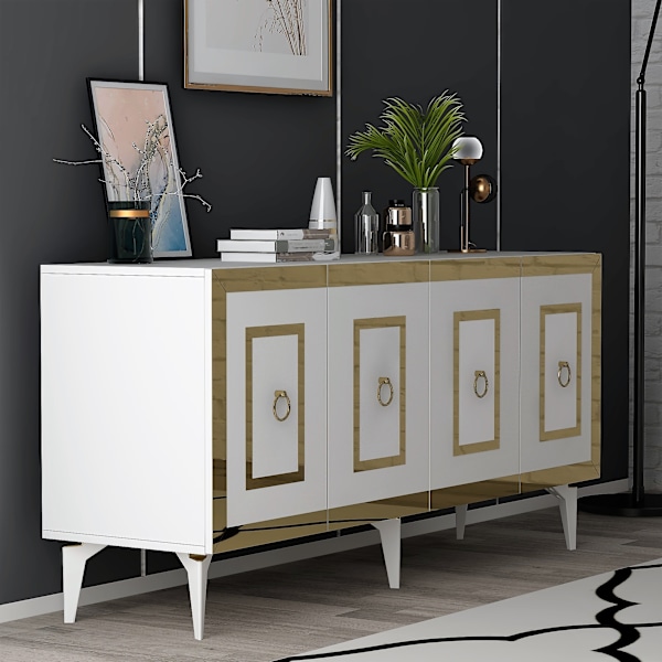 Konsol Karya - Hvid, Guld