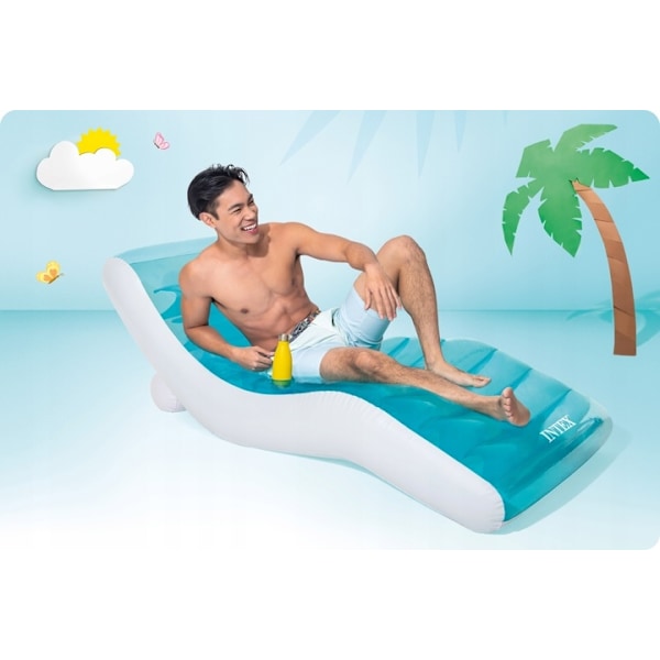 Oppustelig bademadras 191x99cm INTEX