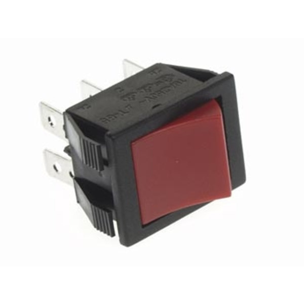 Virtakytkin 10A-250V Dpdt On-On - punainen korkki
