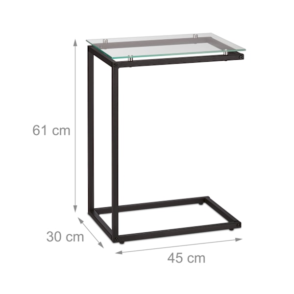 U-formet materialemix sidebord