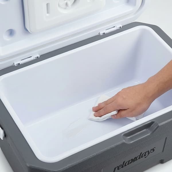 15L isolerad kylbox med kylpåse – vit/grå