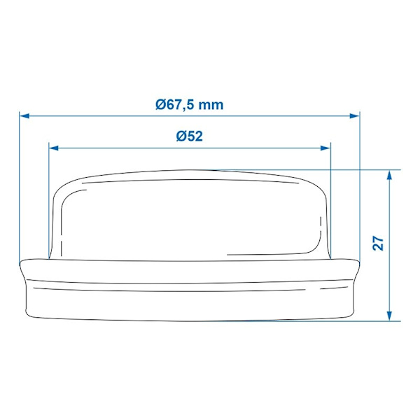 Navkapsel Ø64mmx28mm passer til Knott i blister