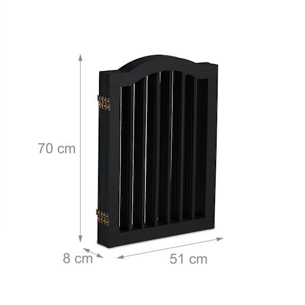 Musta turvaportti 70 cm