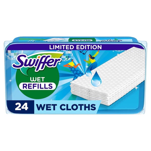 Refill för våtgolvrengöring, citrondoft, 24-pack