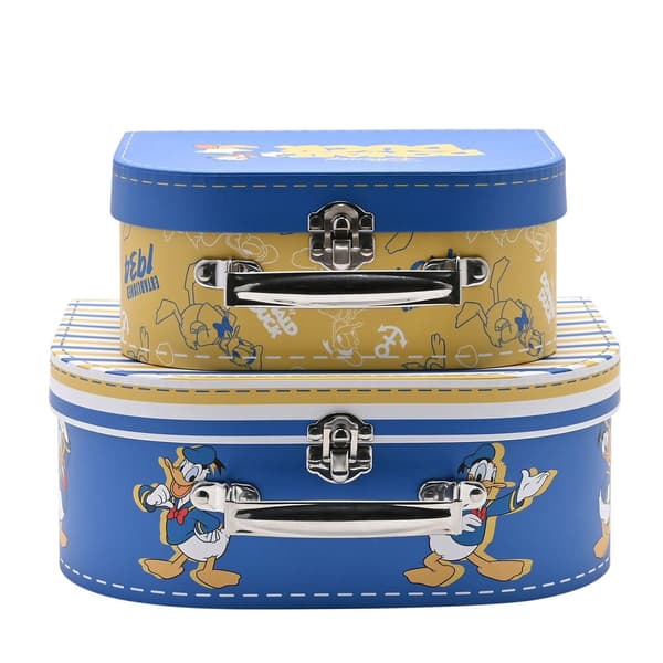 Disney Donald set med 2 förvaringslådor för resväskor