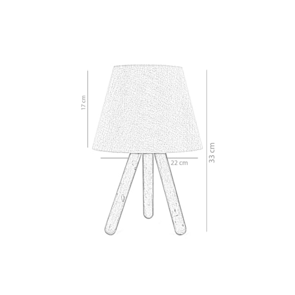 Bordlampe 203- M- Træ