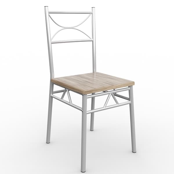 Spisebord og 4 stole, egetræsfinish, moderne design