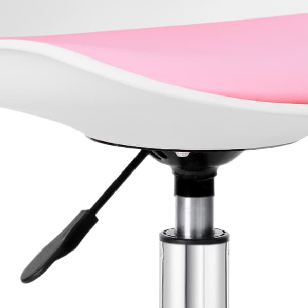 Barnsnurrstol, Rosa-Vit, Ergonomisk, Justerbar
