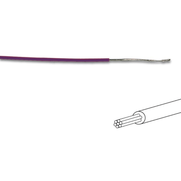 Tilslutningsledning - Ø 1,4 Mm - 0,2 Mm² - Multicore - Violet