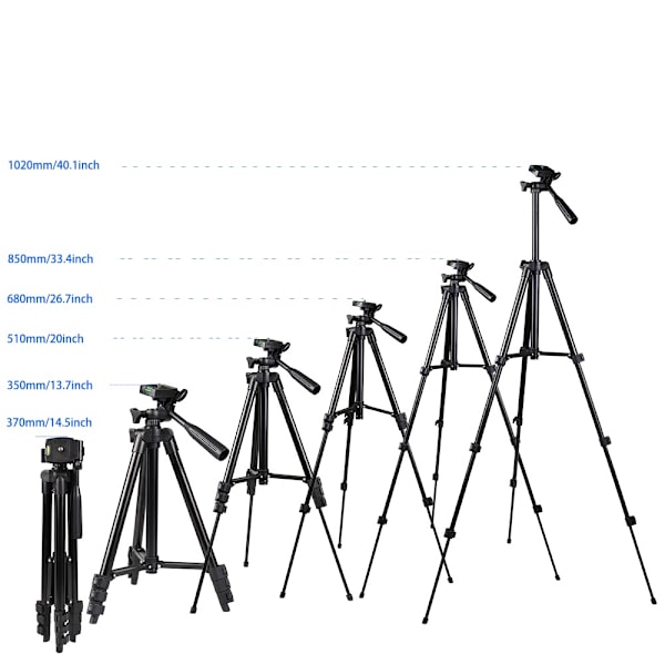 TRIPOD 3120 stativ til kamera, telefon og GoPro kamera