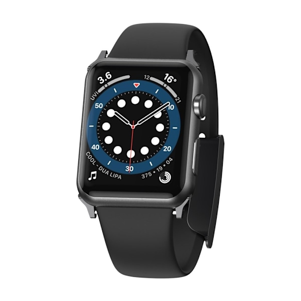 Rembandsarmband för Apple Watch 3/4/5/6/SE 38-40 mm Slip-Thru Svart