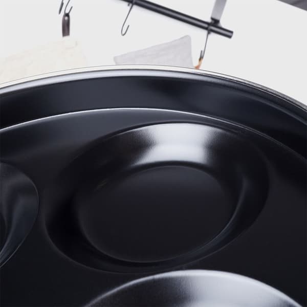Granitstekpanna 25 cm, 4 hål, non-stick