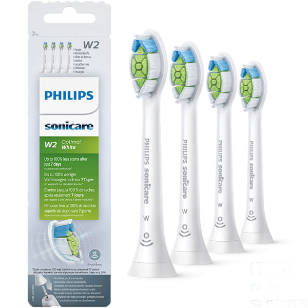 Borsthuvud Sonicare W2 Optimal 4st White HX6064/10