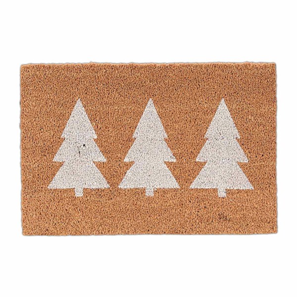 Coir dørmåtte – Pine Tree Design, indendørs/udendørs brug