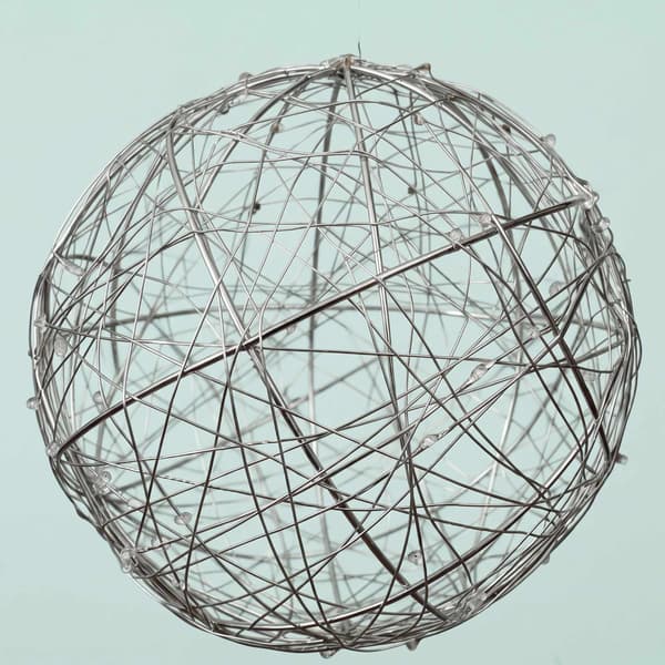 30 cm silverfärgad LED-dekorkula – inomhusljusboll
