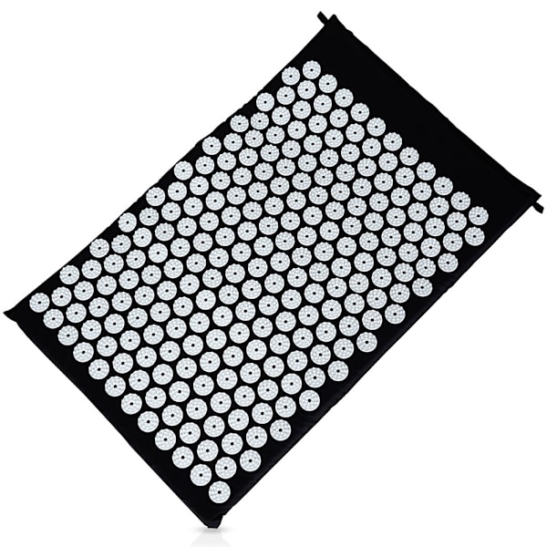 Akupressur massagemåtte med pigge sort 62x40 cm