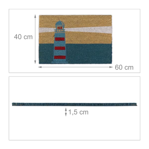 Dørmåtte kokosfiber fyrtårn